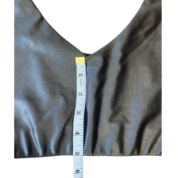 EMILY HSU GUNMETAL SHIMMER METALLIC V CROP TOP BRA SMALL URBAN ACTIVEWEAR - Picture 8 of 11